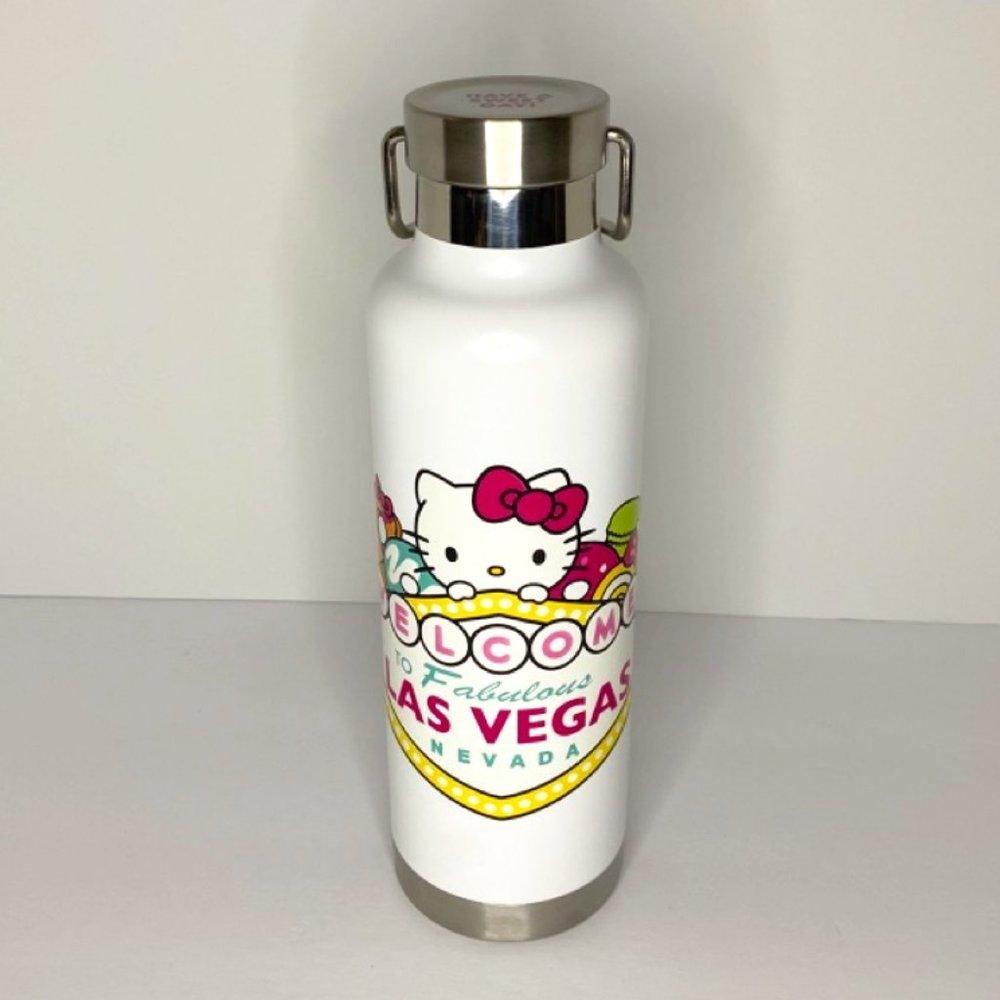Hello Kitty Cafe Las Vegas Sign Stainless Steel Bottle (24oz)